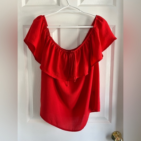 JACK by BB Dakota off the shoulder red top - Picture 1 of 4